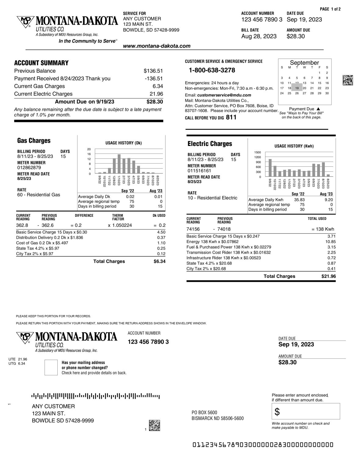 Front Mdusd - Montana-dakota Utilities Company